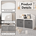 thumbnail image 3 of Seizeen Toy Chest with Foldable Fabric Drawer for Boys&Girls, Toy Box with Seat Bench, Multi-functional Storage Cabinet, 3 of 6