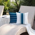 thumbnail image 3 of Outdoor Pillow Covers 20x20 Inch Set of 4 Blue Waterproof Modern Geometry Throw Pillows Outdoor Summer Waterproof Decor for Patio Funiture Garden Polyester Cushion Covers 013K20, 3 of 6