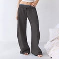 thumbnail image 2 of TZZQ Low Rise Barrel Sweatpants for Women Drawstring Baggy Sweat Pants Casual Wide Leg Elastic Waisted Barrel Lounge Trousers with Pockets Lightweight Workout Athletic Lounge Pants Dark Gray 3Xl, 2 of 7