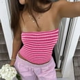 thumbnail image 6 of zbxnLI Women's Strapless Tube Tops Strapless Knit Bandeau Going out Tops Backless Crop Tops for Women, 6 of 9