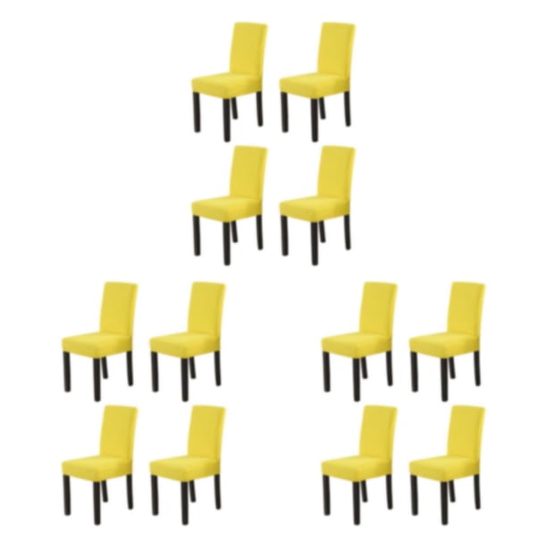 Ounissouiy Funda de silla gruesa de 4 piezas para el hogar-sillas limpias y a prueba de polvo funda de silla moderna fundas de silla amarillo Type1 NO1