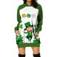 thumbnail image 1 of Vestido suelto de manga larga con capucha y bolsillo con estampado de día de San Patricio para mujer Pompotops hdfakjf2340, 1 of 4