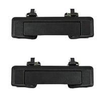 TRQ Black Exterior Outside Outer Door Handle Pair Front/Rear for Nissan Sentra DHA32386