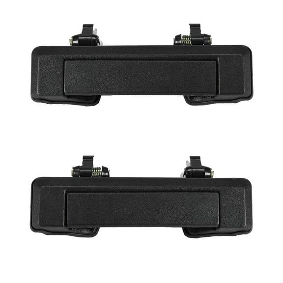 TRQ Black Exterior Outside Outer Door Handle Pair Front/Rear for Nissan Sentra DHA32386