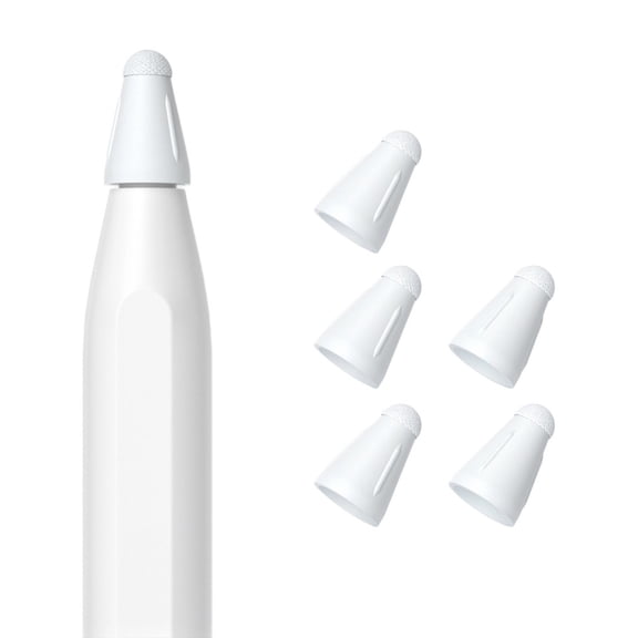 5Pcs Silicone Pencil Replacement Tip Quiet Paper Nibs Drawing & Writing Noise Reducing Pen Tip Case for Pencil 3