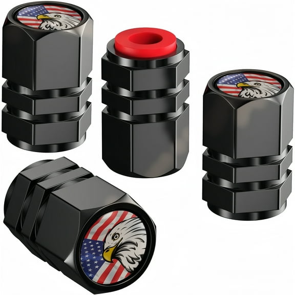 4-Piece Tire Valve Stem Caps, Corrosion Resistant, Universal for Trucks, Motorcycles, SUVs, Bikes