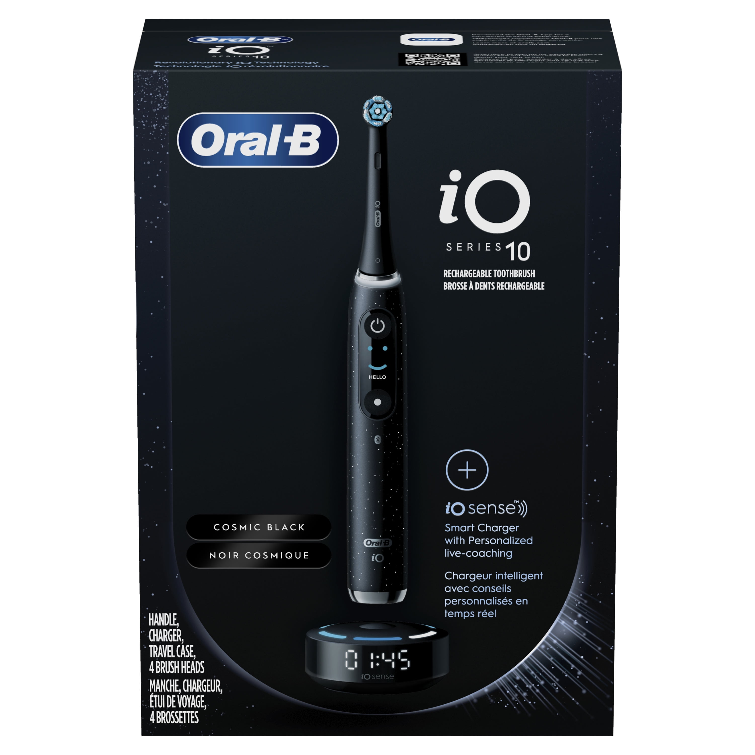 Oral-B IO Series 10 Rechargeable Electric Toothbrush, (4) Brush Heads ...