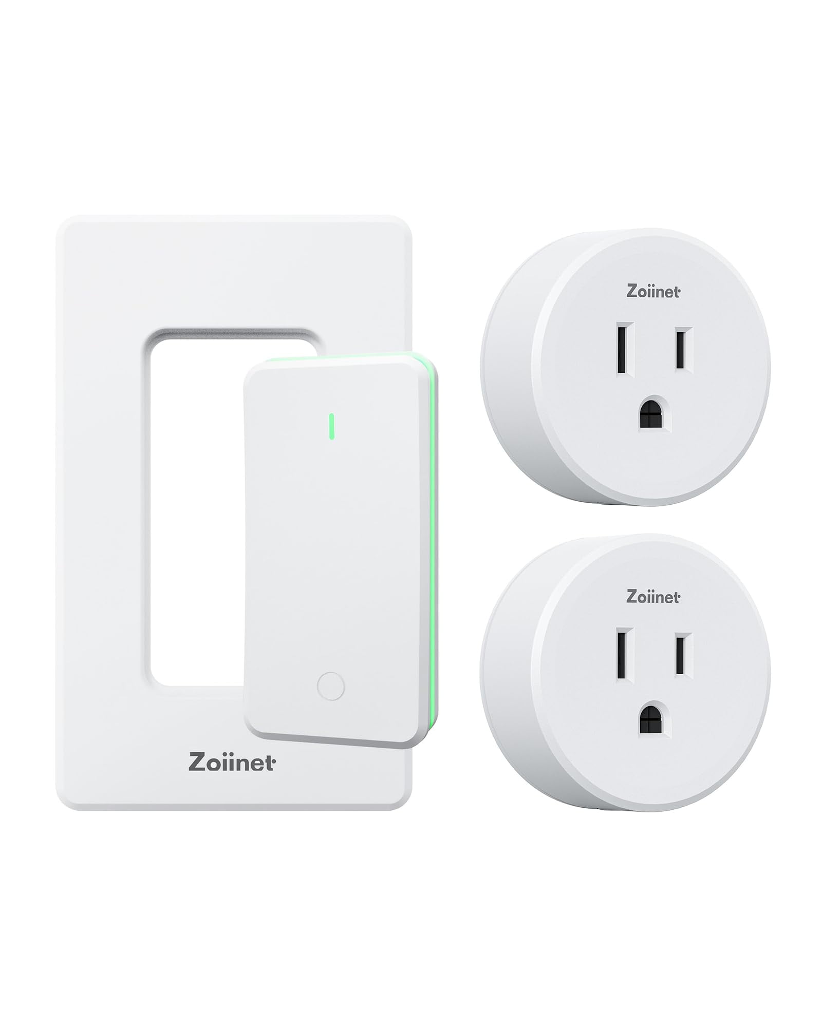Zoiinet Smart Plug Switch, 2.4G WiFi Outlet, Compatible with Alexa, Google Home, Smart Life & IFTTT APP, Voice Control & Timer, Buckle Design & Removable, No Hub Nee