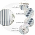 thumbnail image 6 of Blue Beige Waterproof Fabric Shower Curtain,Modern Abstract Gradient Vertical Stripes Waterproof Fabric Shower Curtain for Bathroom Curtains Bathtubs Shower Curtains with 12 Hooks Standard 72x72, 6 of 8