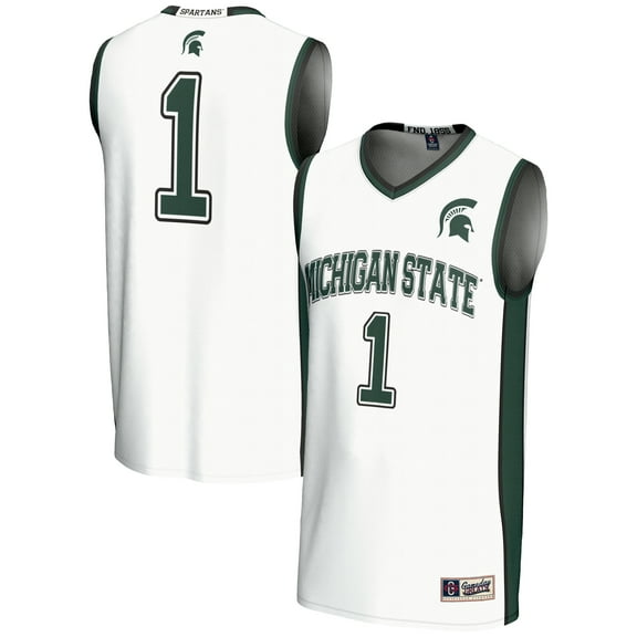Male GameDay Greats #1  White Michigan State Spartans  Lightweight Basketball Jersey