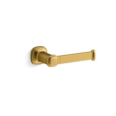 KOHLER Ealing Vibrant Brushed Moderne Brass Wall mount Single post Toilet Paper Holder 1 -Rolls