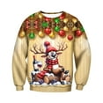 thumbnail image 1 of GDREDA Chandail Sans Capuche pour Homme - Haut de Sport Polyvalent d'Hiver à Col Rond pour Tenue de Rue Décontractée g,L, 1 of 4