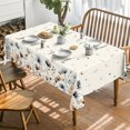 thumbnail image 2 of Vintage Tablecloth 60×84 Inch Rectangular, Watercolor Flowers Washable Table Cover for Party Picnic Dinner Decor, 2 of 6
