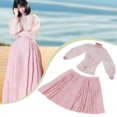 thumbnail image 1 of Ropa para figuras de acción 1:6, accesorios para disfraces de muñecas, blusa y falda larga, ropa de moda en miniatura para mujeres de 12 pulgadas. Rosa, 1 of 8