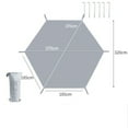 thumbnail image 1 of Mosiee For Camping For Rain Protection Moisture Proof Mat Hexagon Picnic Tarp Beach 370 320Cm Wear Resistant Portable, 1 of 8