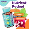 thumbnail image 2 of Squiggles Kids Multivitamin + Iron Gummies for General Health & Wellness, 100 Count - Low Sugar Berry Flavor, 2 of 6