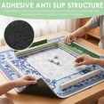thumbnail image 3 of American Mahjong Mat with Rules, 31" Square Non-Slip Rubber Table Cover, Silent Noise-Reducing Gaming Mat for Mahjong, Card Games, Dominoes, Easy Storage Roll-Up Design, 3 of 9