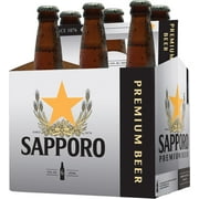 Sapporo Premium Import Lager Beer, 12 fl oz, 6 Pack Bottles, 4.9% ABV