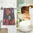 thumbnail image 7 of Yayeee 2 Pack Hand Towels for Bathroom 100% Cotton 16" x 28" Soft Absorbent Kitchen Towel, Purple Flowers, 7 of 7