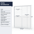 thumbnail image 2 of 56" - 60" W x 72" H Double Sliding Shower Door, Semi-frameless Bypass Bathroom Sliding Door with 1/4" (6mm) Tempered Glass for Walk-in Shower, White, 2 of 11