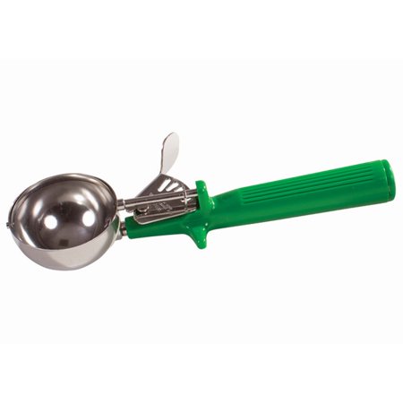

Ice Cream Disher Size 12 One piece Handle Green