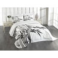 thumbnail image 3 of Ambesonne Black White Quilted Bedspread Set 3 Pcs, Watercolor Tree Branch, Queen Size, Charcoal Grey and White, 3 of 5