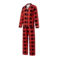 thumbnail image 3 of Pyjamas Classiques de Noël Assortis pour la Famille, Ensemble de Pyjama à Carreaux Rouges à Manches Longues et Pantalons, 3 of 10