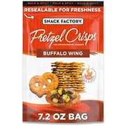 Snack Factory Buffalo Wing Pretzel Crisps, Non-GMO, 7.2 OZ Resealable Bag
