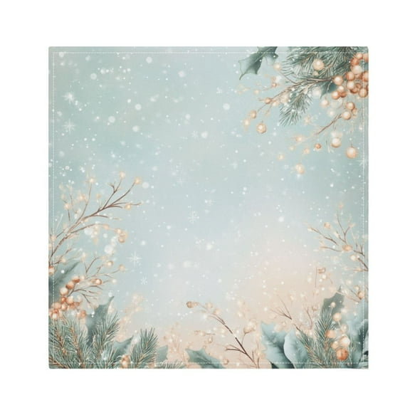 WOBOGO Winter Themed Pattern Cloth Napkins 1 Piece Soft Elegant Touch Durable Absorbent Quick Drying for Elegant Dining