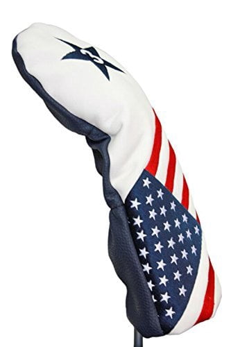 USA 1 3 5 Headcover Patriot Golf Vintage Retro U.S.A Leather Style Patriotic Driver Fairway Wood Head Cover