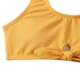 thumbnail image 3 of Bullpiano Girls Solid Swimsuits Two-Pieces Bathing Suits Bowknit Crop Top And Bikini Bottoms Quick Dry Swimwear Kids Sunsuit Tankini Suit 7-11T, 3 of 6