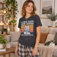 thumbnail image 6 of KimSoong Women Cat Graphic Shirt I Like Cats and Coffee Letter print T-Shirt Vintage Cat Coffee Lover Shirts Retro Tee Tops, 6 of 14