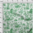 thumbnail image 3 of oneOone Viscose Jersey Green Fabric Asian Japanese Pattern Craft Projects Decor Fabric Printed By The Yard 60 Inch Wide, 3 of 4