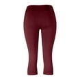 thumbnail image 4 of oqasdz Womens Leggings Capri Lifting Shapewear Tummy Control Sports Workout Running Yoga Pants XXL, 4 of 5