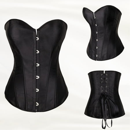 

sebulube Women s Satin Corset Cutting Push-up Belt Waist Trainer Fat Burner