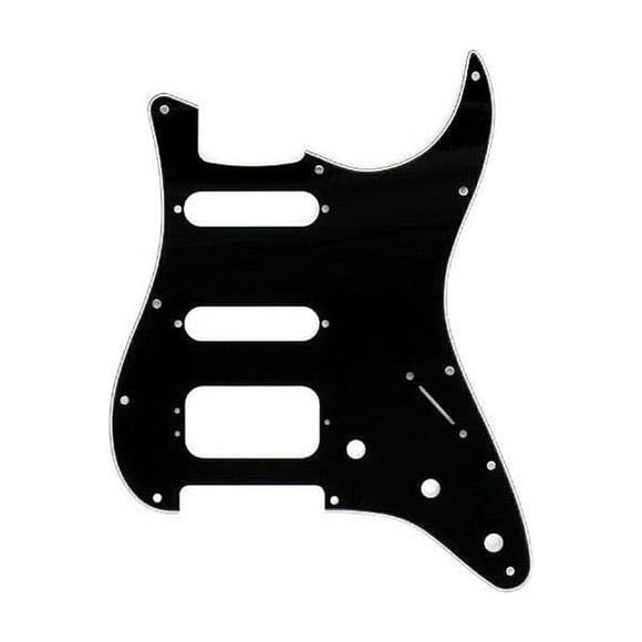 Fender Modern Pickguard, HSS Stratocaster, 11-Hole, Black, 3-Ply, 3-Screw Hum