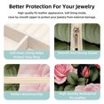 thumbnail image 3 of Rose Travel Portable Square Decorative Box Jewelry Stand: All-in-One Earring Holder, Ring Keeper, Necklace & Bracelet Organizer - Storage Box for Girls and Women, 3 of 6