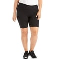 thumbnail image 1 of Just My Size Womens Stretch Cotton Jersey Bike Shorts, 3X, Black, 1 of 2