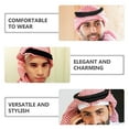 thumbnail image 4 of Shemagh Scarf Men Classic Turban Muslim Headband Headpiece Arabic Scarf with Rope, 4 of 8