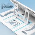 thumbnail image 4 of pitrice Plastic Tablet Phone Stand Ergonomic Collapsible Holder Heat Dissipation Rotation Angle Adjustable Bracket 15kg Weight Loading White, 4 of 8