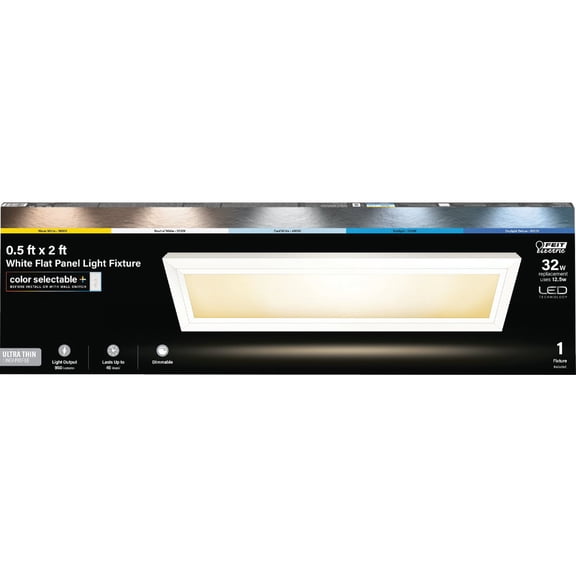 Feit Electric Indoor Linear Flat Panel LED Fixture 74188 - 6W, White — Residential Use, Standard Application