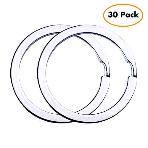 30pcs Key Chain Rings Plated Metal Split Ring for Home Car Keys 0.75/1/1.25 inch 