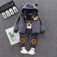 thumbnail image 6 of Esaierr 1-5Y Baby Toddle Winter Clothing Set Clothing Cartoon Padded Bear Three-Piece Boys Girls Fall Winter Tracksuits Set, 6 of 9