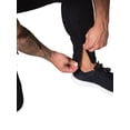 thumbnail image 4 of Trendy Men's Casual Joggers Pants Elastic Waist Drawstring Swearpants with Pockets Black L, 4 of 6