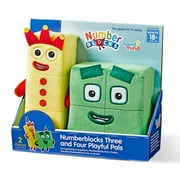 hand2mind Numberblocks® Three and Four Playful Pals 8 and 12 Plush Toys, (2 Pieces)