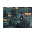 thumbnail image 2 of Non-Slip Area Rug 80x58in Indoor Washable Floor Mats Carpet Printed for Living Room, Bedroom, Home Decor Spooky Pumpkins and Ghostly Castles, 2 of 7