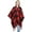 Blackred, variant on Women Shawl Wrap Cardigan Plaid Poncho Cape Tassels Open Front Long Blanket Winter Sweater Coat