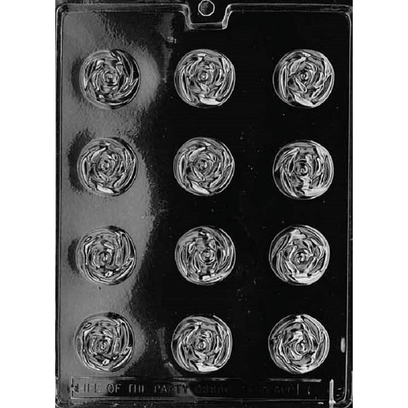 Grandmama's Goodies F006 Small Rose Flower Chocolate Candy Soap Mold with Exclusive Molding Instructions