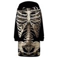 thumbnail image 4 of Zip up Hoodie Women Halloween Hoodies Y2k Basic Layering Hooded Jacket Skeleton Print Sweatshirt for Women Workout Hoodies Long Sleeve Jacket with Pockets Holiday Hoodie, 4 of 5