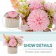 thumbnail image 3 of Flores artificiales en maceta, flores de hortensias, con jarrón de cerámica, como las reales., 3 of 6